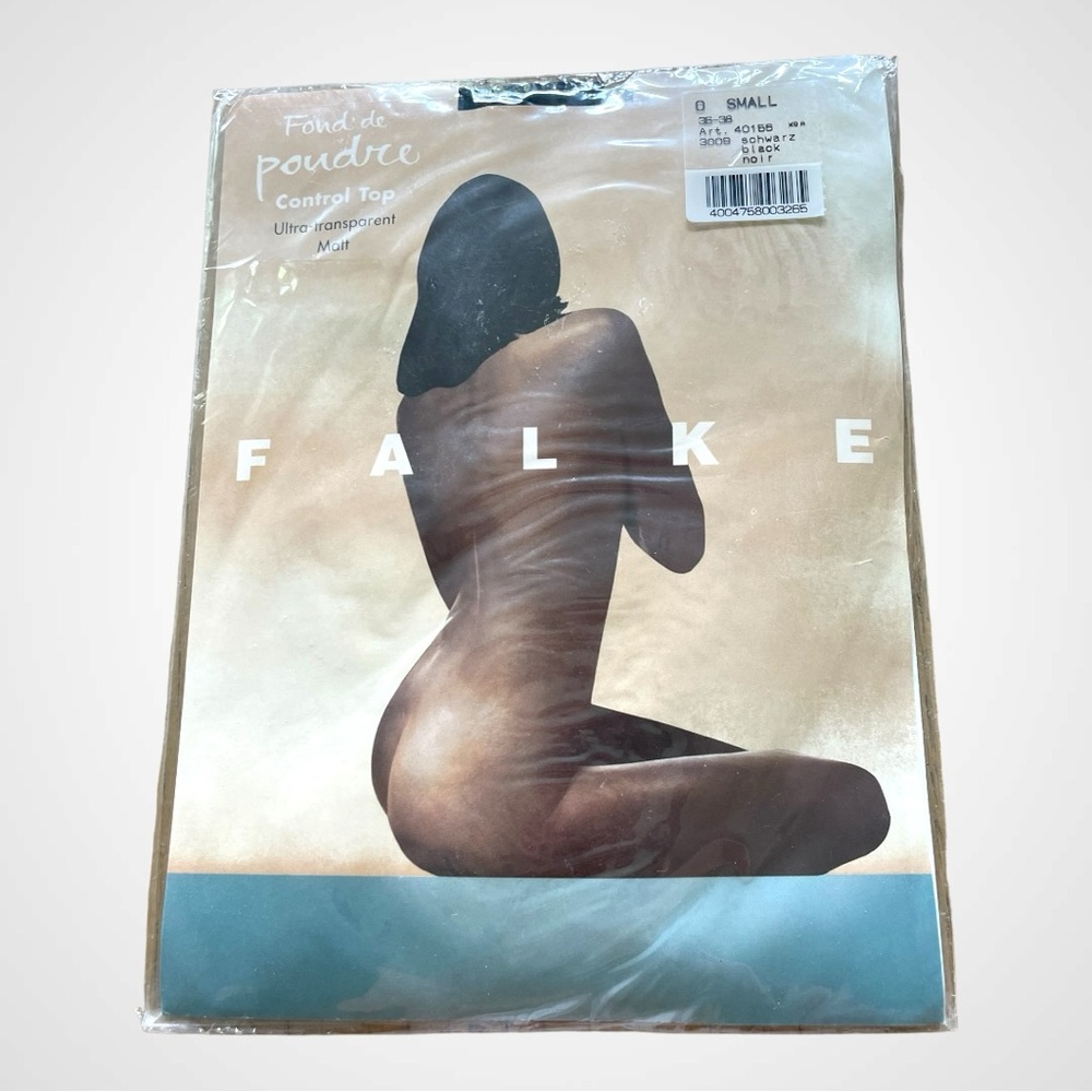 FALKE GERMANY FOND DE POUDRE CONTROL TOP PANTYHOSE SCHWARZ BLACK